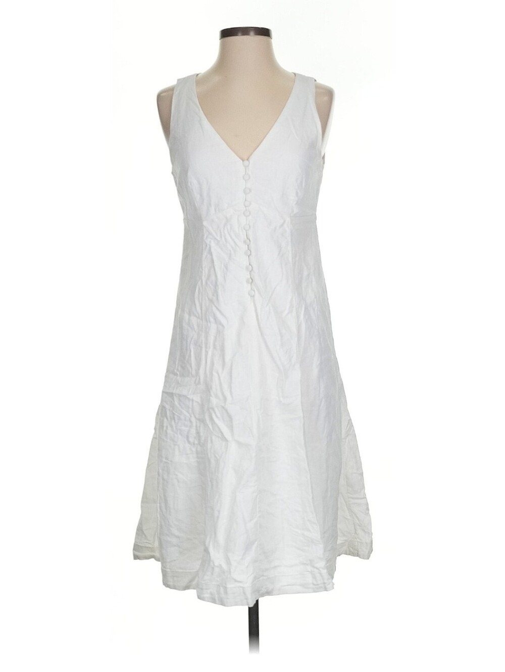 Banana Republic Linen Blend white midi, Sz 4